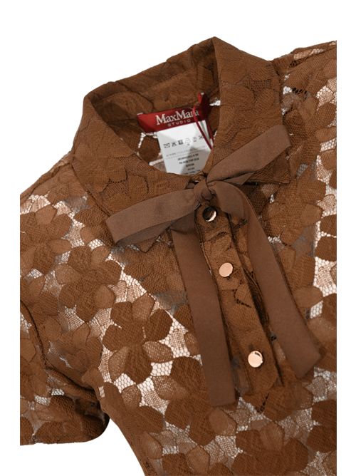 T-shirt MSTVELLO in pizzo Cioccolato MAX MARA STUDIO | 2616941011600002